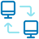 Free Data Transfer Desktop Computer Icon