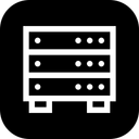 Free Database, Server, Hosting, Rack, Data, Hardware, Info  Icon
