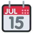 Free Date Calender Jul Icon