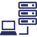 Free Datenspeicherubertragung Auf PC Datenubertragung Datenbank Auf PC Symbol