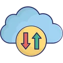 Free Cloud Computing Cloud Datensynchronisierung Datenfreigabe Symbol