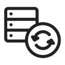 Free Datensynchronisation Server Datenbank Symbol