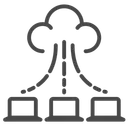 Free Datos En La Nube Computadora Portatil Almacenamiento Icono