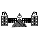 Free Black Monochrome De Louvre Museum Illustration Landmarks Icons Icon