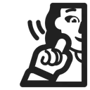Free Deaf High Contrast Icon