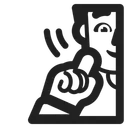 Free Deaf High Contrast Icon