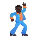 Free Dancing Color Dark Icon