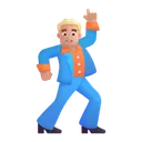 Free Dancing Color Medium Light Icon