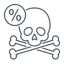Free Death Percent Rate Icon