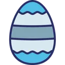 Free Decorated Egg Decoration Dotted Lines Icon