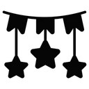 Free Decoration Hanging Flag Celebration Icon