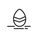 Free Decorative Egg Easter Eggs Icon