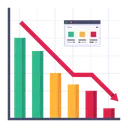 Free Decrease Loss Bar Chart Icon