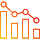 Free Business And Finance Data Analytics Line Graph Icon
