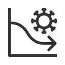Free Decreasing Infection Chart  Icon