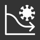 Free Decreasing Infection Chart Corona Analysis Corona Analytics Icon
