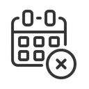 Free Delete Calendar  Icon