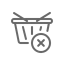 Free Basket Cart Delete Icon