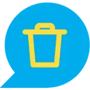 Free Delete Chat Delete Message Trash Icon