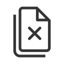 Free Delete Document  Icon