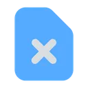Free File Document Delete Icon