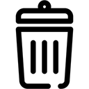 Free Trash Can Garbage Dustbin Icon