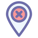 Free Wrong Location Map Icon