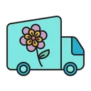 Free Delivery Flower Delivery Shipping Icon