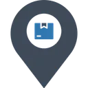 Free Delivery Location Box Delivery Icon