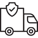 Free Delivery Protection Shield Cargo Icon