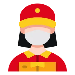 Free Delivery Woman  Icon