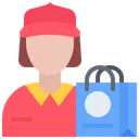 Free Delivery Woman  Icon