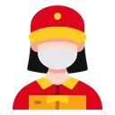 Free Delivery Woman  Icon