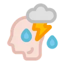 Free Depresion Tormenta Cabeza Icono