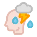 Free Depression Storm Head Icon