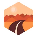 Free Desert Mountain Sun Icon