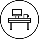 Free Desk Office Table Icon