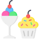 Free Desserts Ice Cream Cup Cake Icon