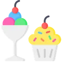 Free Desserts Ice Cream Cup Cake Icon