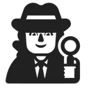 Free Detective High Contrast Icon