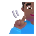 Free Deaf Color Medium Dark Icon