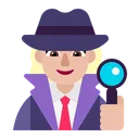 Free Detective Flat Medium Light Icon