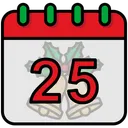 Free Dia De Navidad 25 De Diciembre Calendario Icono