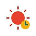Free Dia Sol Hora Icono