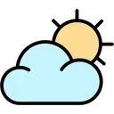 Free Dia Nublado Nube Sol Icono
