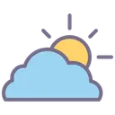 Free Soleado Sol Nube Icono