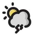 Free Nube Tormenta Dia Icono