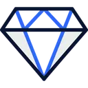 Free Diamond Blue Black Lineal Icon