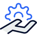 Free Service Blau Schwarz Lineal Icon