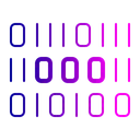 Free Digital Binary Encryption Icon